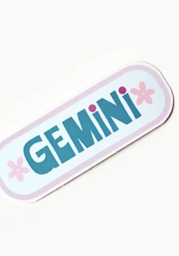 Gemini Horoscope Clear Die Cut Sticker