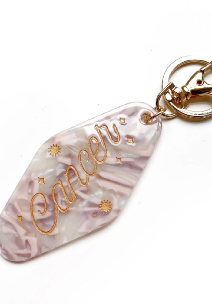 Cancer Horoscope Motel Keychain