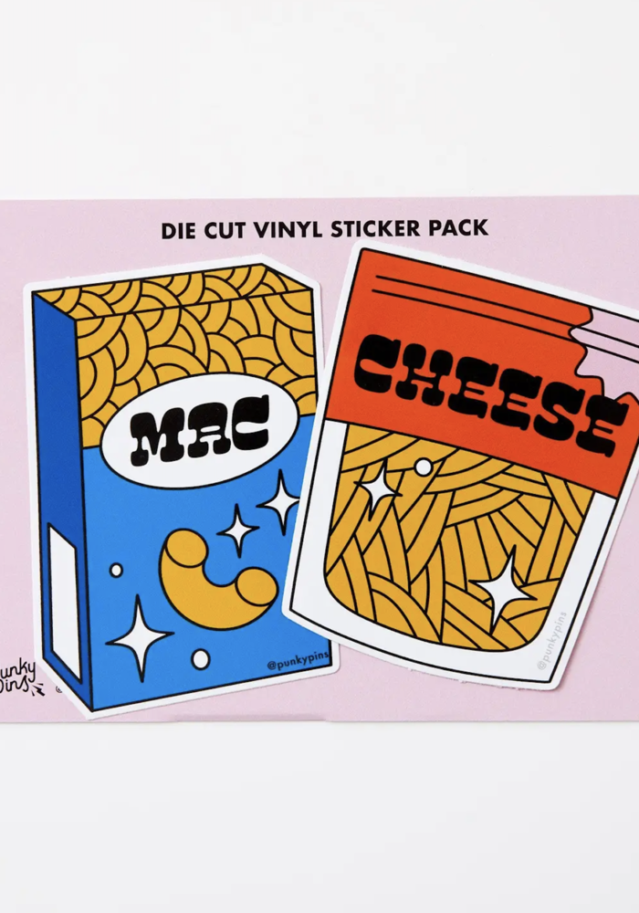 Mac & Cheese (2 Pack) Vinyl Stickers