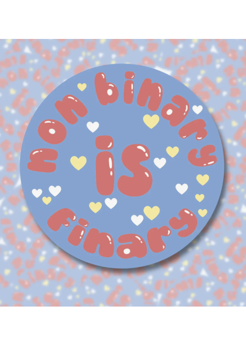 BOBBYK boutique Nonbinary is Finary Sticker