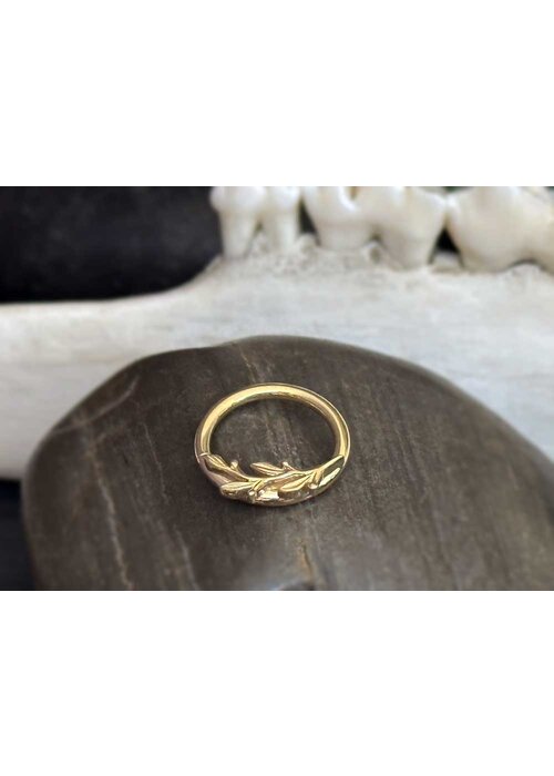 BVLA BVLA Amity Yellow Gold 16g 3/8" Seam Ring (Branch Curves to Right)