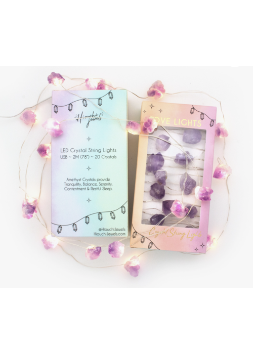 Hiouchi Jewels | Rose & Bolt Grateful Dead Jewelry Love Lights - Crystal String Lights - Amethyst