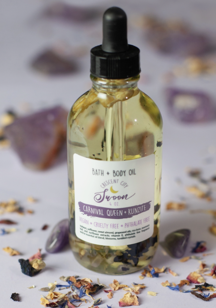 Carnival Queen Kunzite Crystal Bath and Body Oil