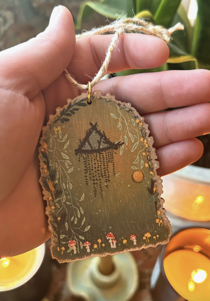 Wooden Enchanted Fairydoor Ornament