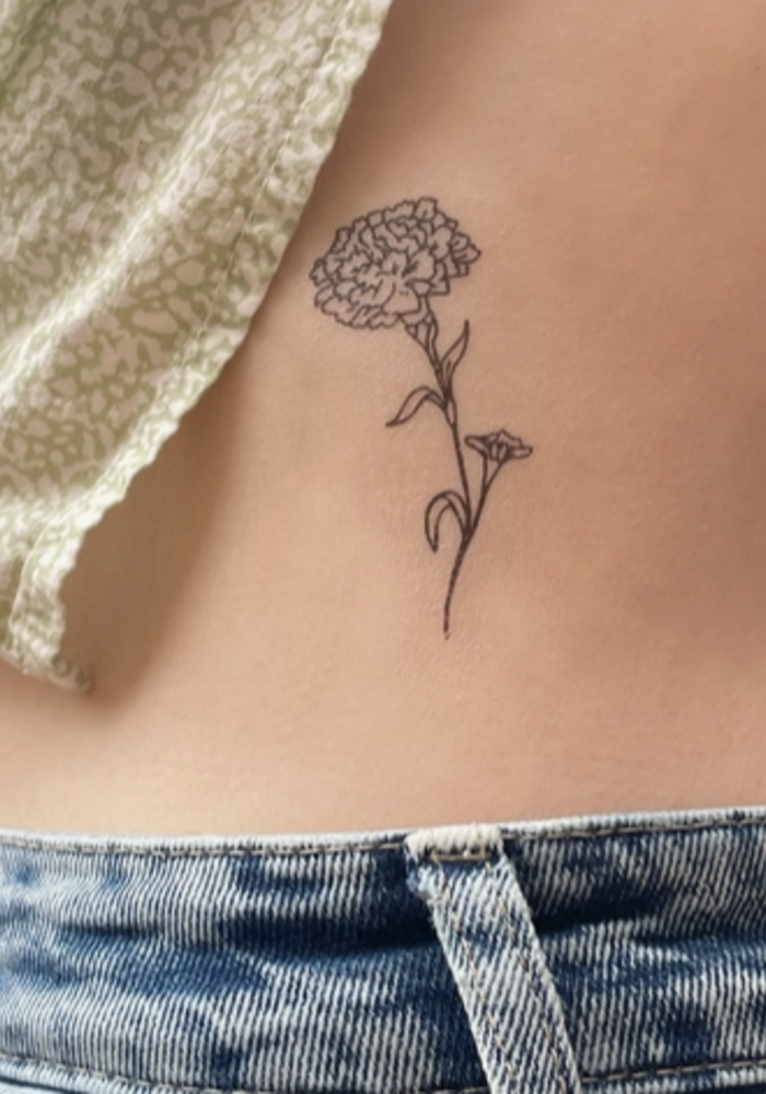 October Birth Flowers - Marigold Temporary Tattoos
