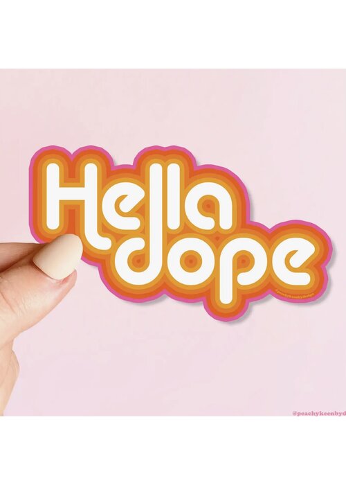 Peachy Keen by Design Co Hella Dope Sticker