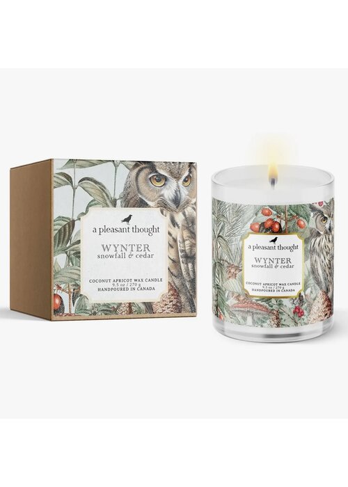 A Pleasant Thought Wynter - Snowfall & Cedar Candle - Wood