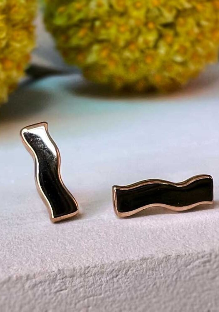 BVLA Flat Squiggle 7x2.5mm Rose Gold Threadless