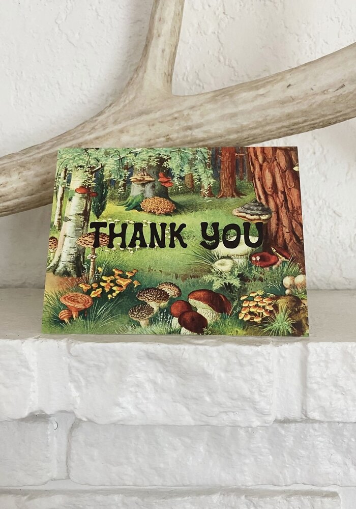 Thank You Woodland Mushroom Card