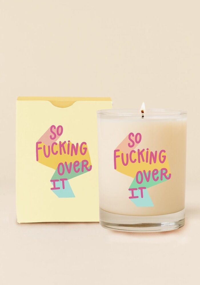 Candle Rocks Glass - So Fucking Over It