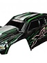 Traxxas 7711G Body, X-Maxx, green (painted, decals applied) (assembled with front & rear body mounts, rear body support, and tailgate protector)