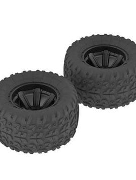 Arrma AR550014 Copperhead MT Tire/Wheel Glued Black (2)