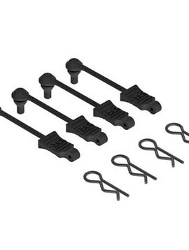 Arrma AR390165 Body Clip Retainer 1/10 Scale Black (4)