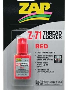 PAA ZAP Z-71 Red Thread Lock, .20 oz