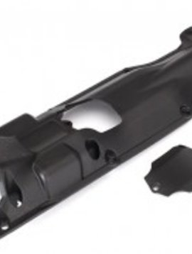 Traxxas TRA5637X  Skidplate, transmission, nylon (black)/ cover