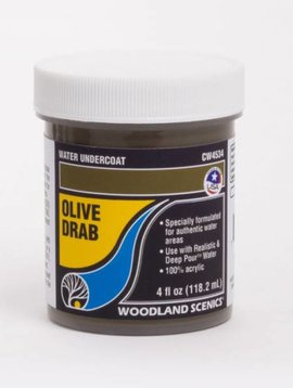 Woodland Scenics WOOCW4534 Water Undercoat, Olive Drab