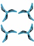 Hobbywing PC Glass Fiber Polestar Blue 3x Blades 5045 Series