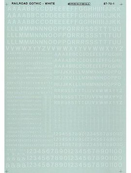 MSI MSI90101  HO Letters & Numbers, Gothic/White