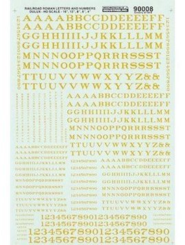 MSI MSI90008 HO Letters & Numbers, Roman/Dulux