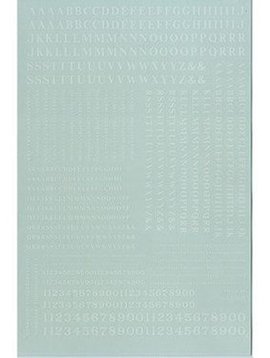 MSI MSI90031  HO Letters & Numbers, Condensed Roman/White