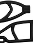 RPM R/C Products RPM70432 EXTENDED LEFT REAR A-ARMS FOR THE TRAXXAS SUMMIT & REVO BLK