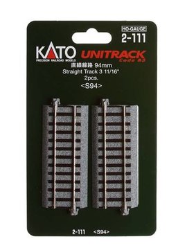 Kato KAT2111 HO 94mm 3-11/16" Straight (2)