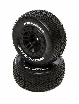 Dynamite DYNW5120 SpeedTreads Konekt SC Mounted, Black: SLH R, ECX 4X4 Front/Rear