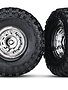 Traxxas TRA8177  1.9" chrome wheels, Canyon Trail 1.9 tires (2)/ center caps (2)/ decal sheet (requires #8255A extended stub axle)