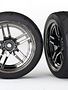 Traxxas 8373 Tires and wheels, assembled, glued (split-spoke black chrome wheels, 1.9' Response tires) (front) (2)
