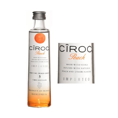 Ciroc Vodka 'Peach", France (50ml) Ciroc Vodka 'Peach", France (50ml)