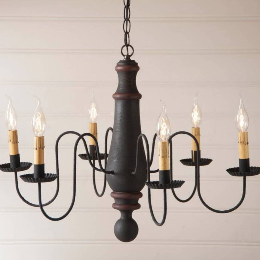 Norfolk Wood Chandelier in Hartford Large
