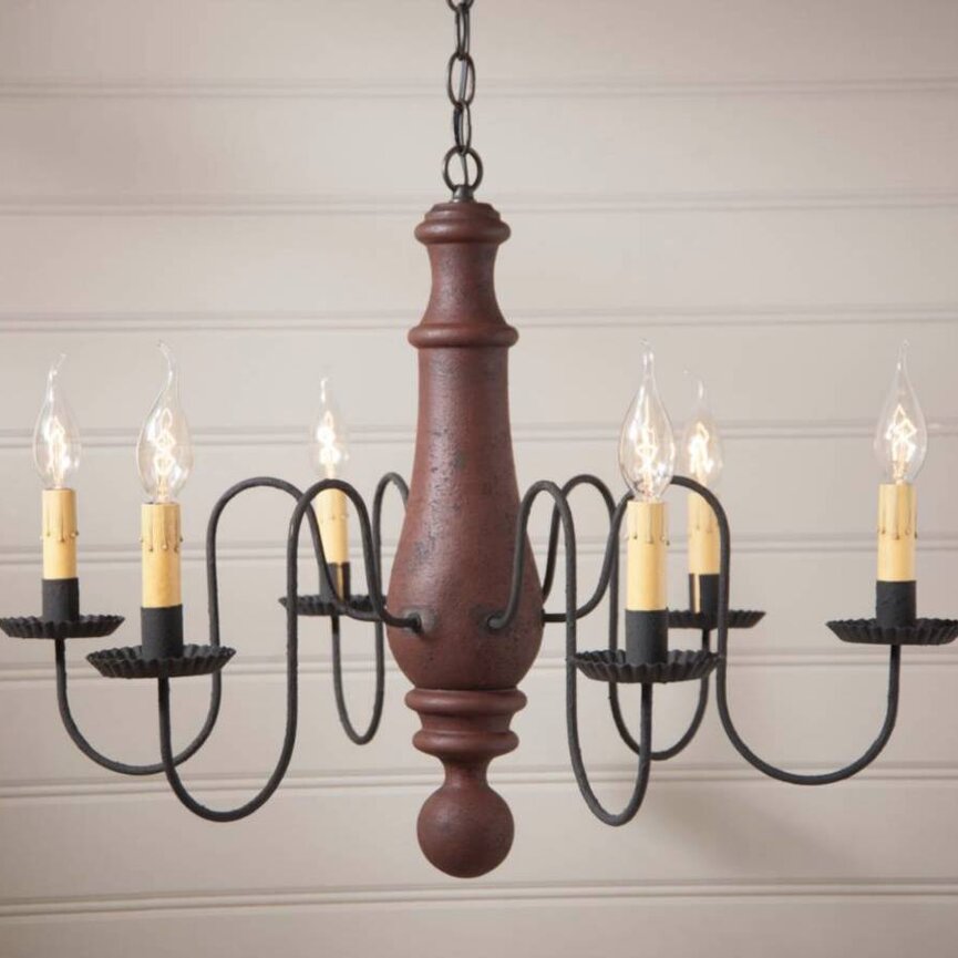 Norfolk Wood Chandelier in Hartford Large