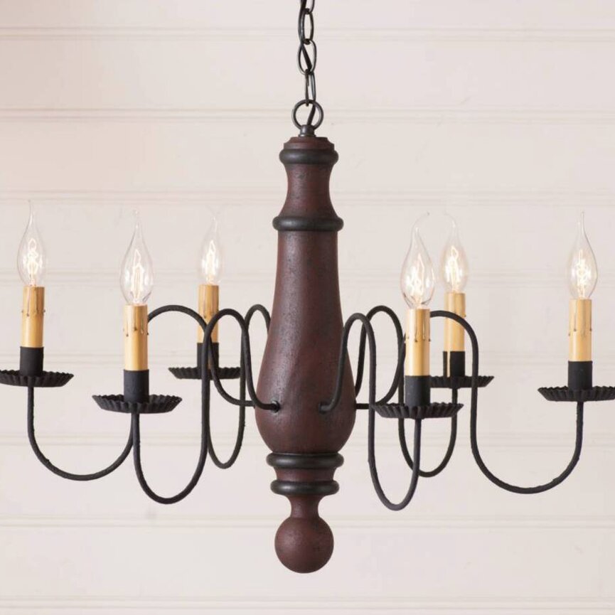 Norfolk Wood Chandelier in Hartford Large