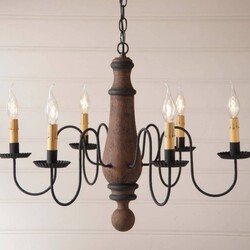 Norfolk Wood Chandelier in Hartford Large