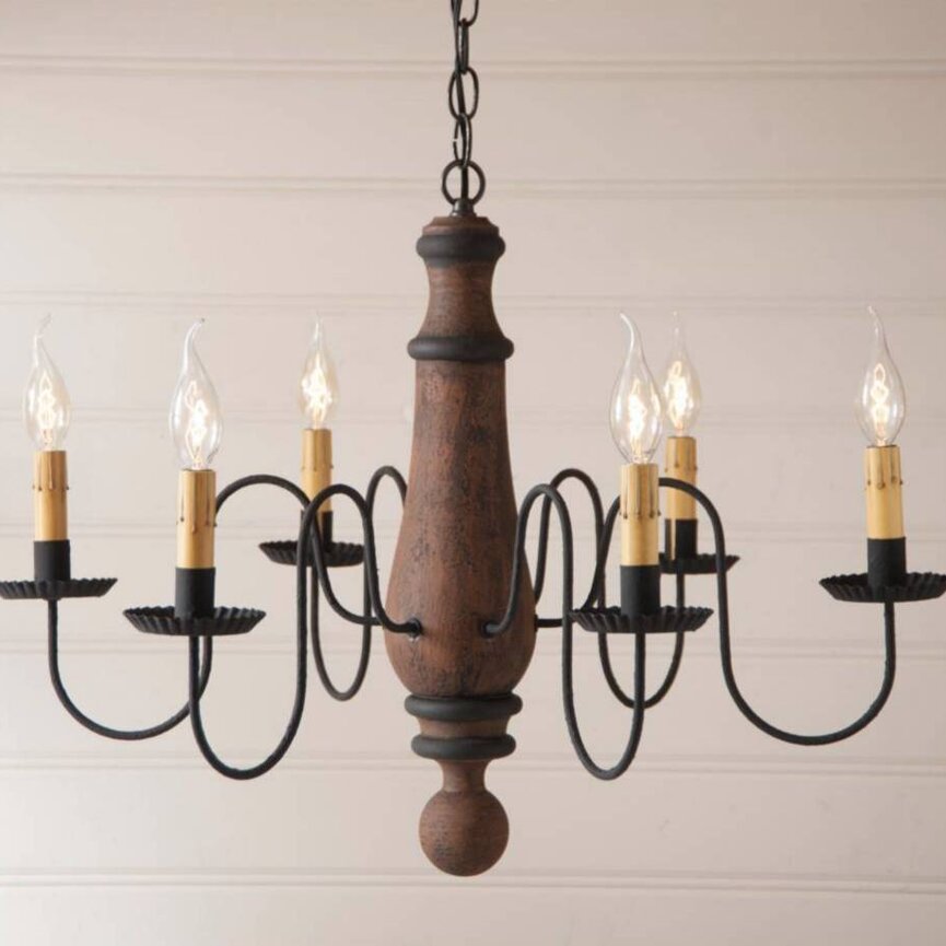 Norfolk Wood Chandelier in Hartford Large