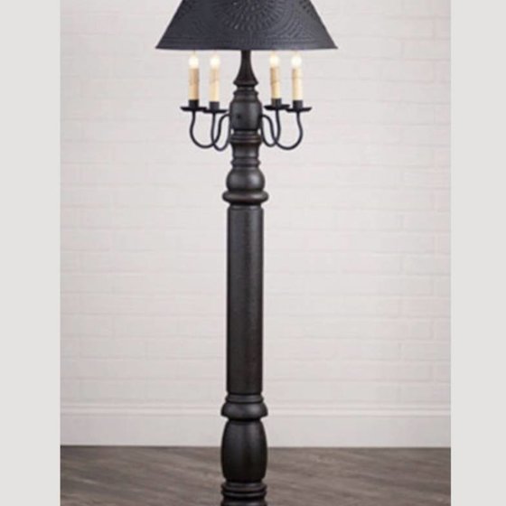 General James Floor Lamp with Textured Black Shade
