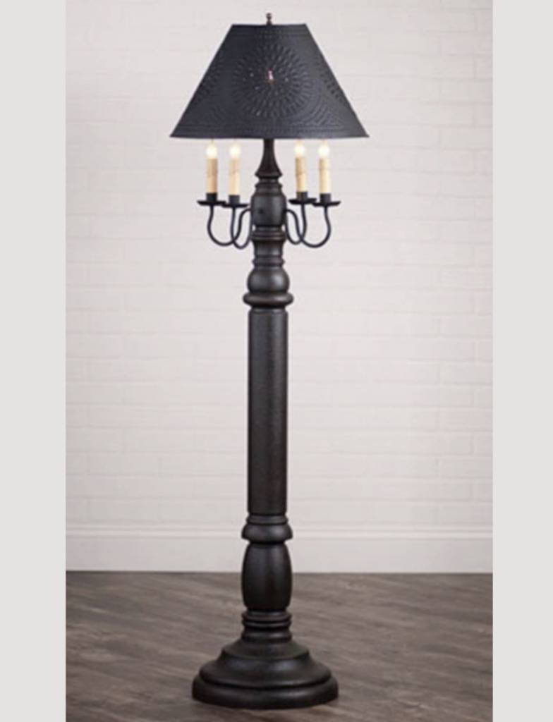 Irvin's Tinware General James Floor Lamp with Textured Black Shade Brand: Irvin's Tinware