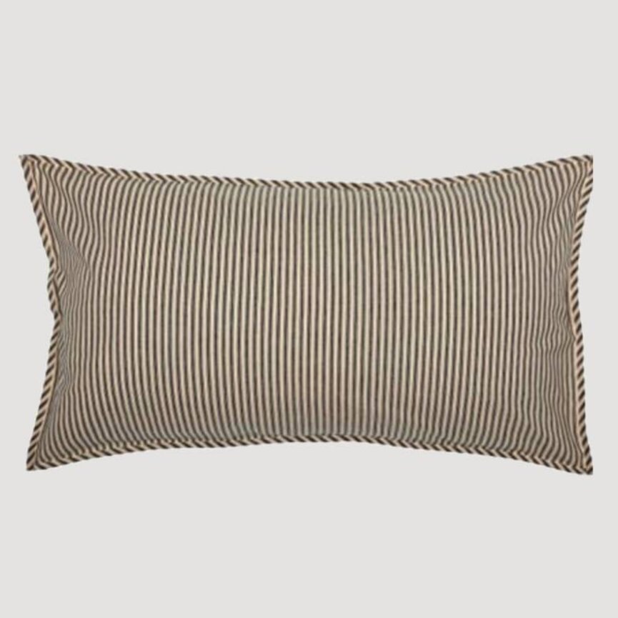 Sawyer Mill Charcoal Ticking Stripe Shams