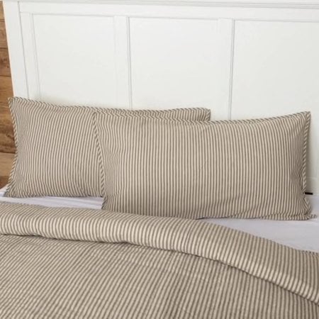 Sawyer Mill Charcoal Ticking Stripe Shams