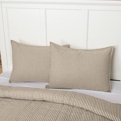 Sawyer Mill Charcoal Ticking Stripe Shams