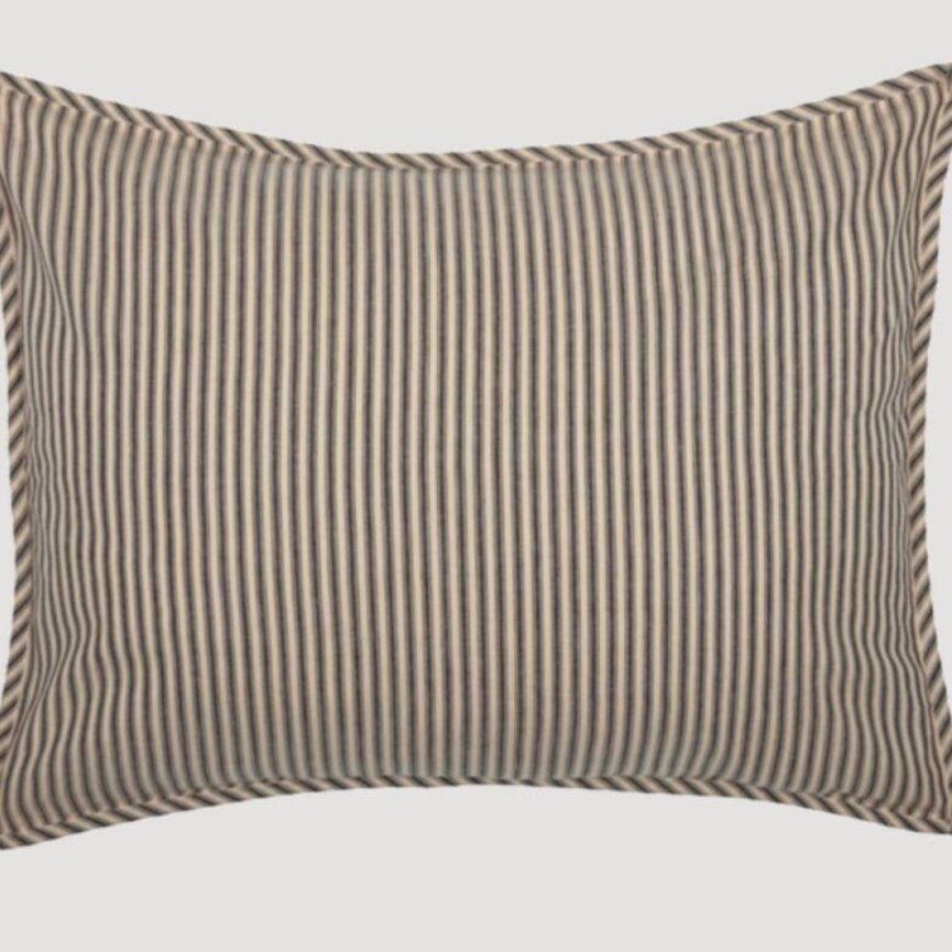 Sawyer Mill Charcoal Ticking Stripe Shams