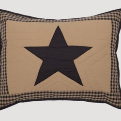 Black Check Star Shams