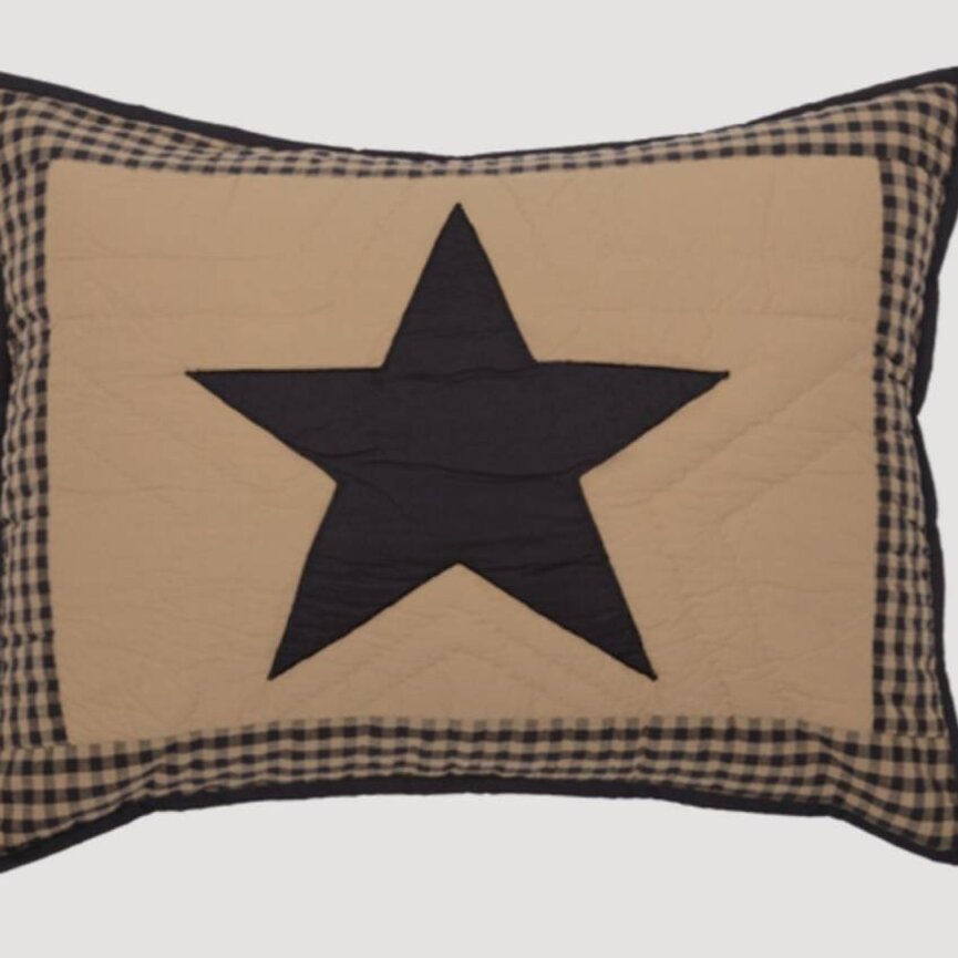 Black Check Star Shams