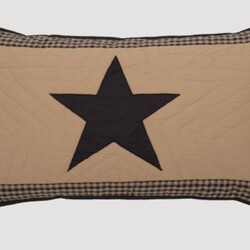 Black Check Star Shams