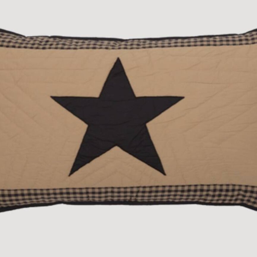 Black Check Star Shams