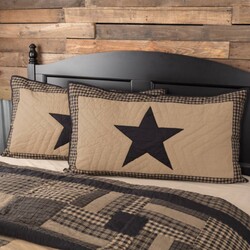 Black Check Star Shams