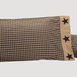 Black Check Star Pillow Cases