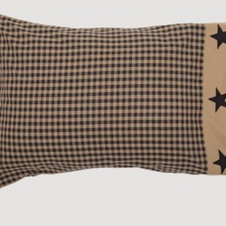 Black Check Star Pillow Cases