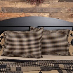 Black Check Star Pillow Cases