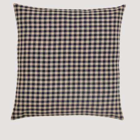 Black Check Fabric Euro Sham